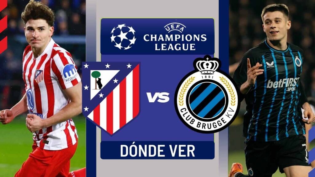donde ver atletico de madrid brujas champions league tv online