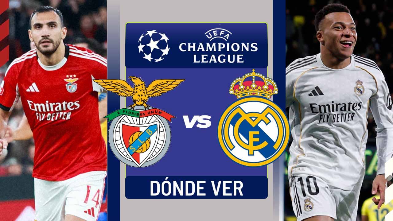 donde ver benfica vs real madrid playoffs champions league tv online