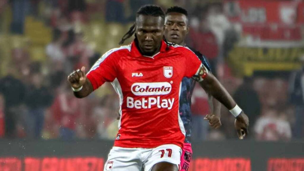 hugo rodallega festejo gol santa fe america de cali