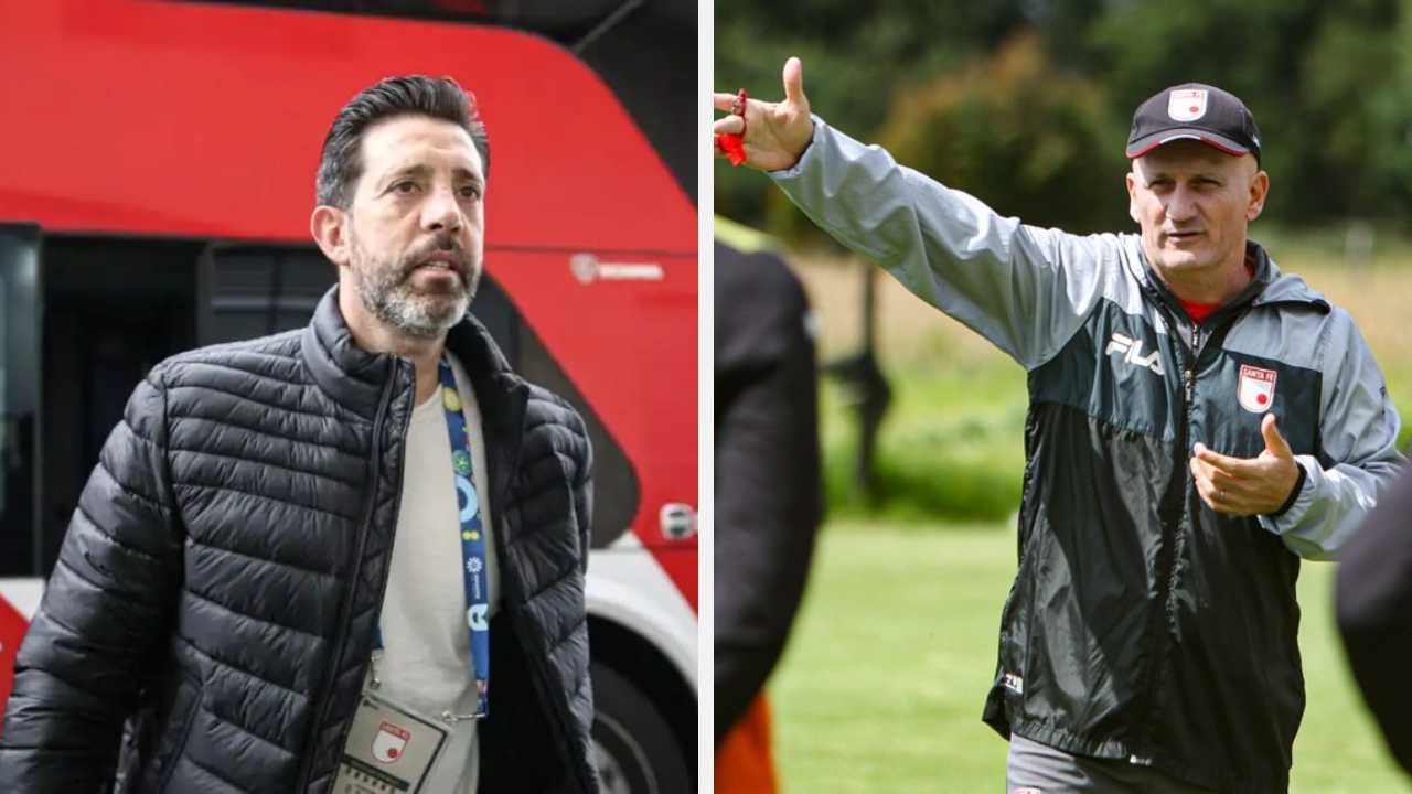 independiente santafe pablo repetto director tecnico dt entrenador echado renuncia despedido presidente eduardo mendez directicos dirigentes dirigencia maximo accionista regreso jorge bava campeon uruguayo cerro porteno paraguay futbol profesional colombiano fpc liga betplay dimayor colombia
