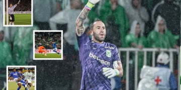 atletico nacional millonarios copa sudamericana david ospina radamel falcao garcia goles gol penal penaltis errores blooper clasico internacional conmebol liga betplay dimayor futbol profesional colombiano fpc cuadrangulares conmebol atanasio girardot medellin