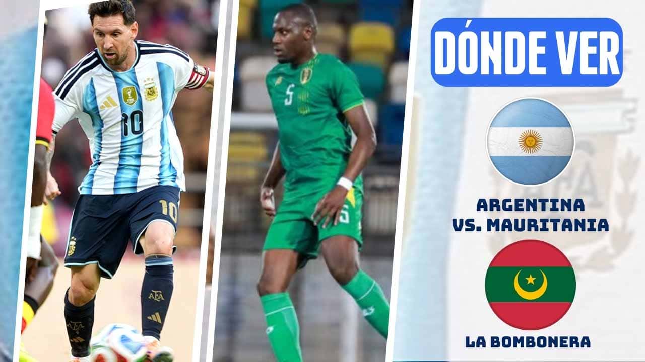 donde ver argentina mauritania messi en vivo tv online
