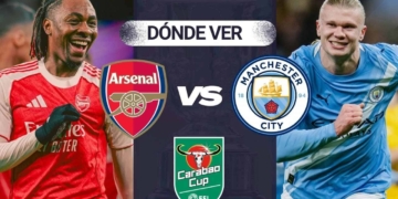donde ver arsenal manchester city carabao cup en vivo tv online