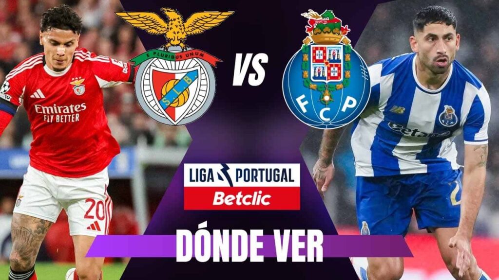 donde ver benfica porto liga portugal tv online en vivo