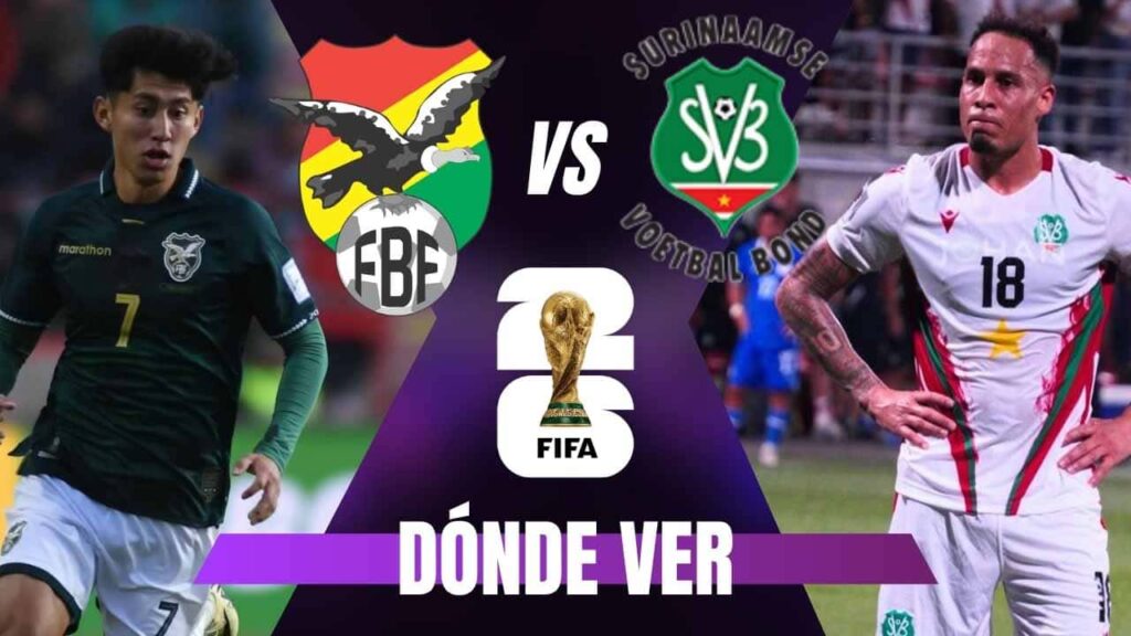 donde ver bolivia surinam repechaje mundial 2026 en vivo tv online