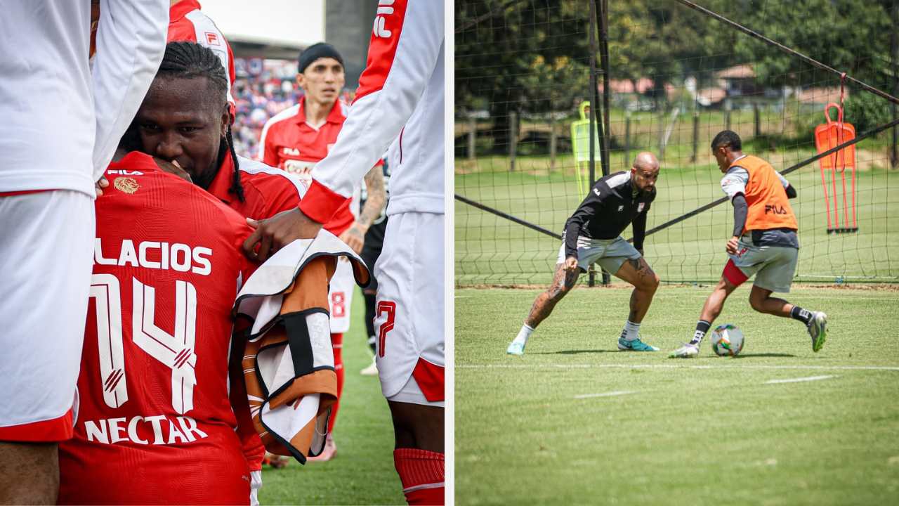 independiente santafe regresos lesionados jugadores futbolista plantilla entrenamientos liga betplay dimayor futbol profesional colombiano eliminados pablo repetto hugo rodallega conmebol libertadores campin lovera nahuel bustos jader obrian