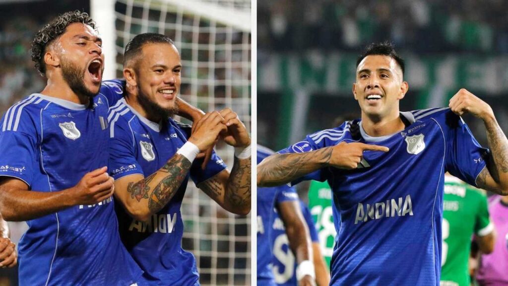 millonarios fc delanteros atacantes radamel falcao garcia leonardo leo castro rodrigo contreras cabezas hurtado santiago giordana director tecnico dt entrenador fabian bustos dirigencia dirigentes maximo accionista gustavo serpa enrique camacho ariel michaloutsos copa sudamericana atanasio girardot medellin nacional futbol profesional colombiano fpc dimayor liga betplay colombia