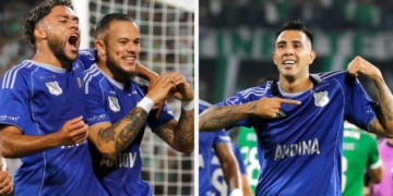 millonarios fc delanteros atacantes radamel falcao garcia leonardo leo castro rodrigo contreras cabezas hurtado santiago giordana director tecnico dt entrenador fabian bustos dirigencia dirigentes maximo accionista gustavo serpa enrique camacho ariel michaloutsos copa sudamericana atanasio girardot medellin nacional futbol profesional colombiano fpc dimayor liga betplay colombia