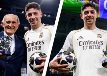 real madrid federico valverde balon tripleta manchester city