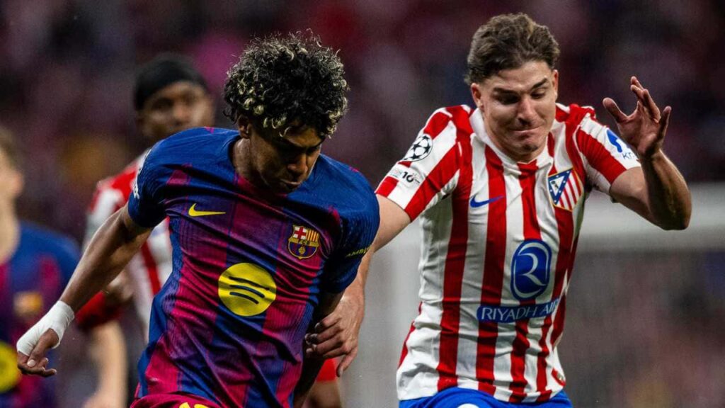 barcelona atletico de madrid champions yamal julian alvarez
