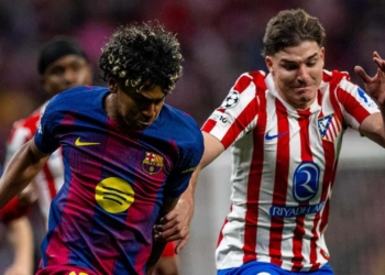 barcelona atletico de madrid champions yamal julian alvarez