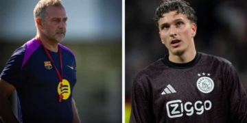 mika godts barcelona fichaje mercado europa ventana verano negociacion transferencia contrataciones contrataciones refuerzos contratados proxima temporada joan laporta hansi flick nou camp espana futbol espanol intersados holan ajax premier league