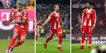 bayern munich elimina real madrid champions league liga campeones luis diaz gol golazo tridente ataque ofensivo tripleta trio harry kane goleador michael olise crack bundesliga alemania futbol aleman kompany