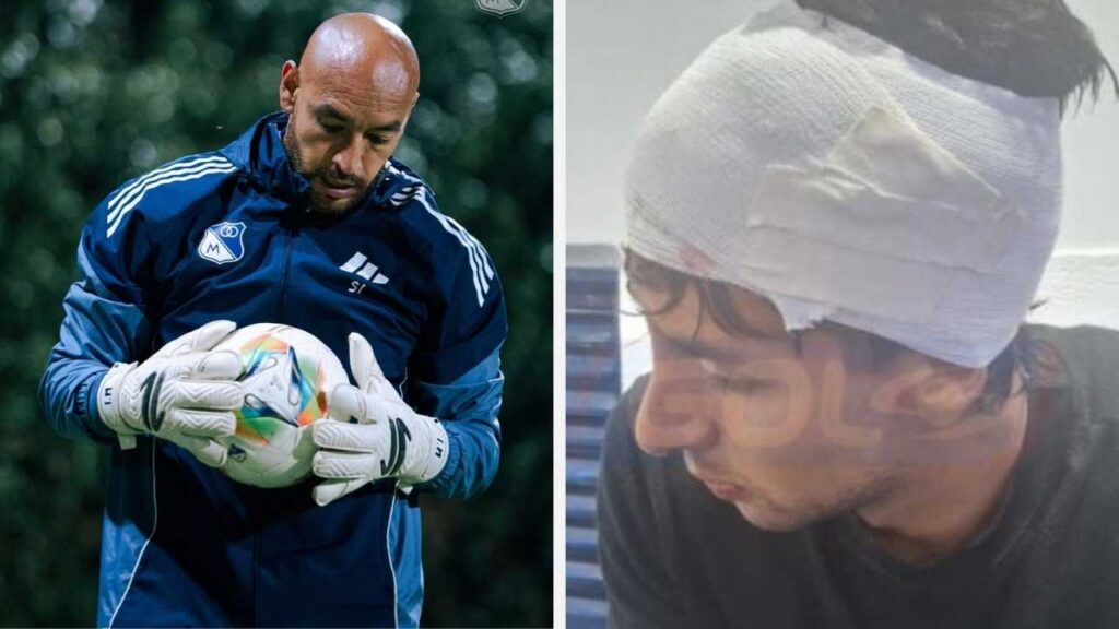 diego novoa arquero millonarios sancion suspendido fuera varias fechas jornadas agresion jacibo pimentel boyaca chico tunja pelea leo castro camerino zona mixta eduardo tecnico fabian bustos de amores copa sudamericana liga betplay dimayor futbol profesional colombiano fpc