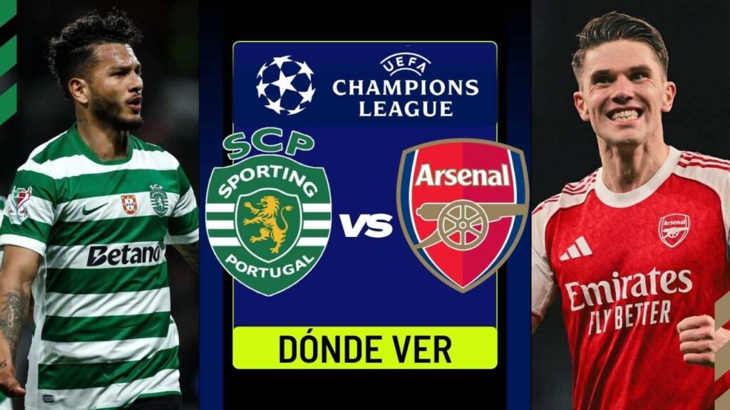 donde ver sporting arsenal champions league en vivo