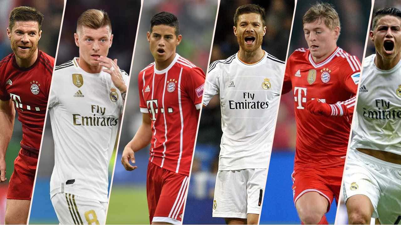 futbolistas jugaron real madrid bayern champions
