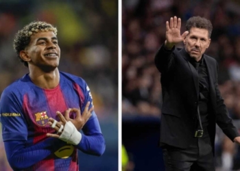 lamine yamal barcelona champions hoy diego simeone entrenador DT director tecnico adiestrador