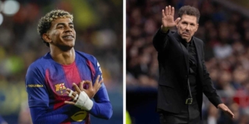 lamine yamal barcelona champions hoy diego simeone entrenador DT director tecnico adiestrador