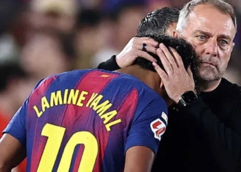 lamine yamal lesion grave barcelona partido celta vigo estudios examenes se pierde mundial estados unidos 2026 mexico canada futbol club hansi flick preocupacipn drama hinchas hinchada seguidores cule catalan catalunya seleccion espanola espana espanol europa titulo liga gol penal penalti