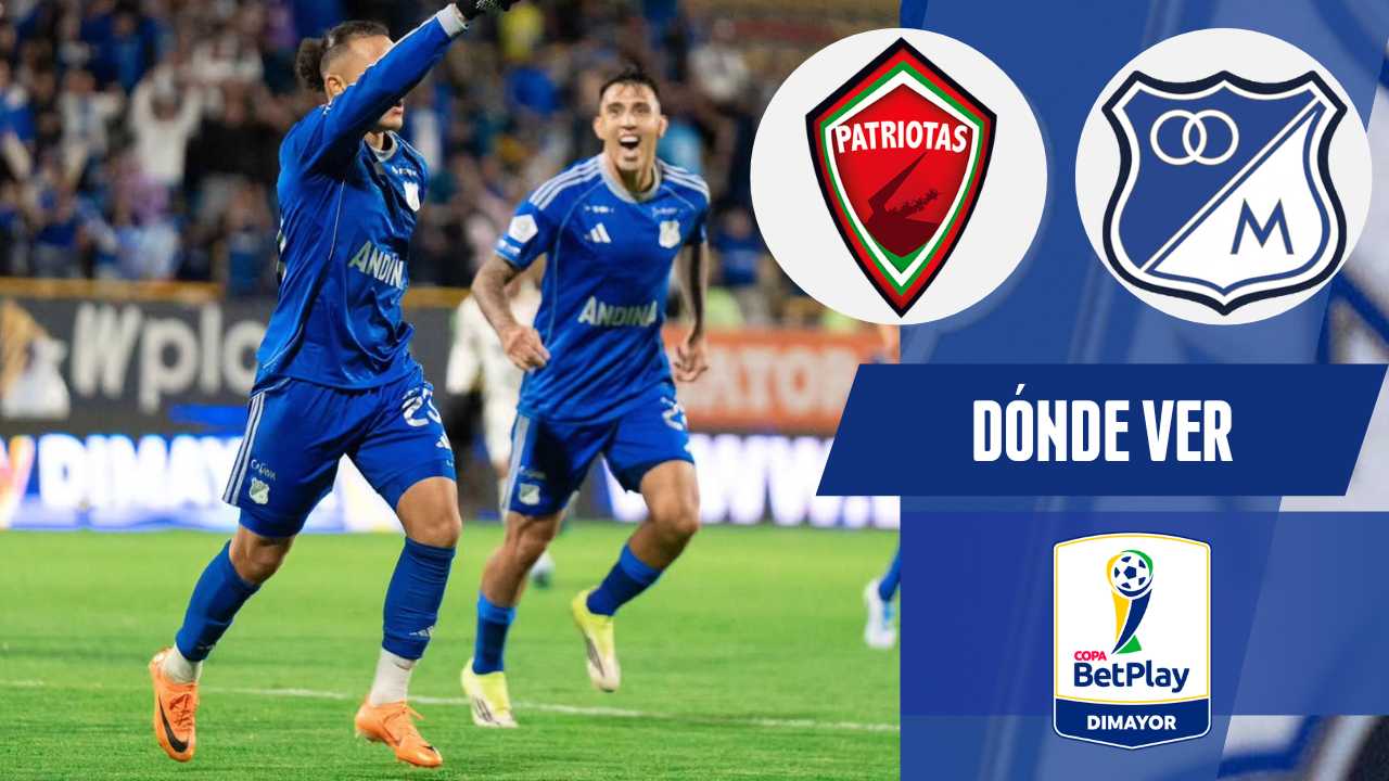 millonarios patriotas donde ver hoy vivo online plataformas streaming transmision transmisiones emision emisiones app aplicaciones canal canales tv television en directo senal abierta youtube futbol gratis paginas web sitios internet a que hora juegan horarios países donde pasan como ver copa colombia betplay