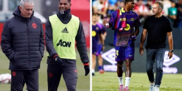 jose mourinho fichaje marcus rashford delantero barcelona lo tuvo premier league manchester united inglaterra director tecnico hansi flick real madrid